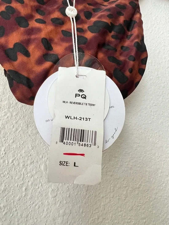 PQ Swim Reversible Wild Heart Tie Teeny Bikini Bottom Size L - Picture 8 of 10